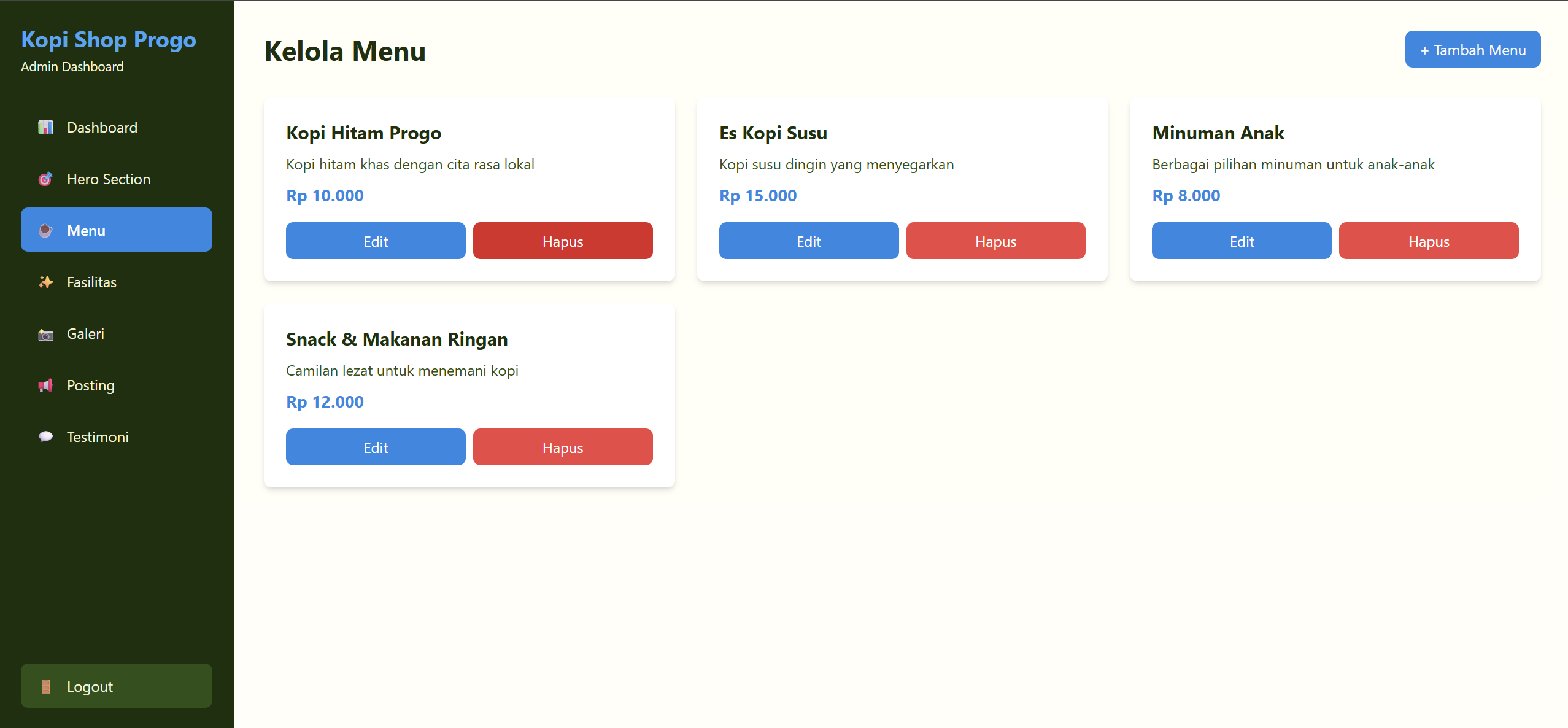 Source Code Landing Page Kopi Shop CMS Hybrid - Modern 4