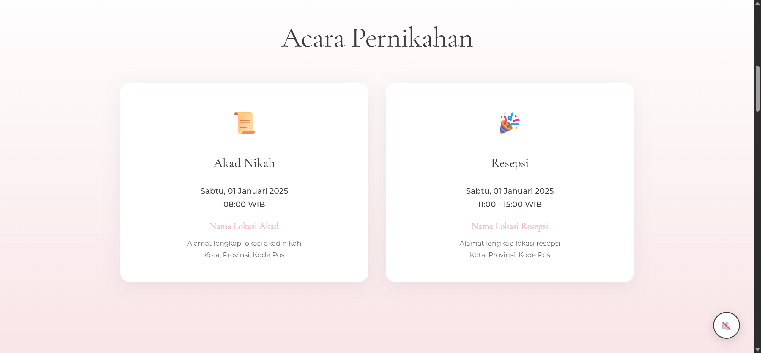Template Undangan Pernikahan HTML Premium - Modern Romantic Motion 3
