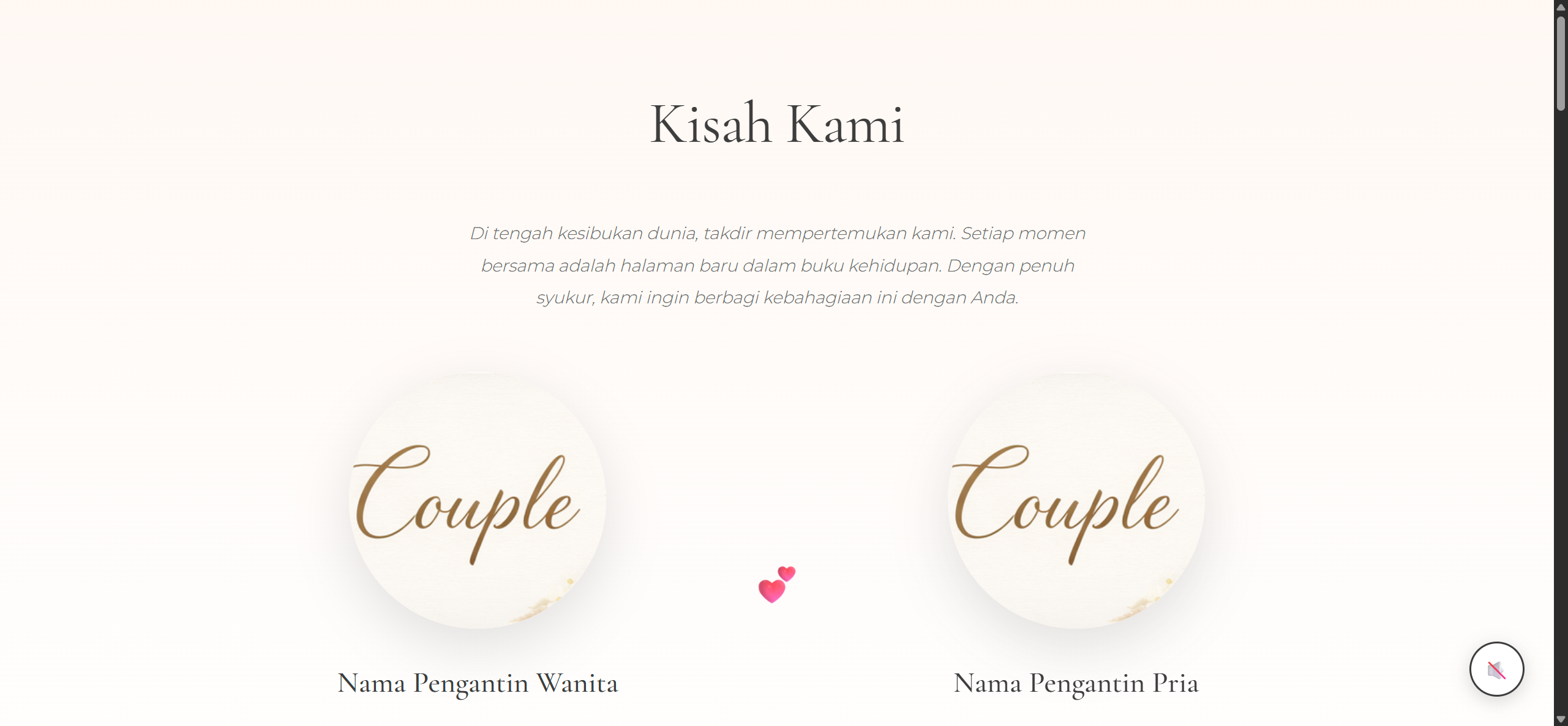 Template Undangan Pernikahan HTML Premium - Modern Romantic Motion 2